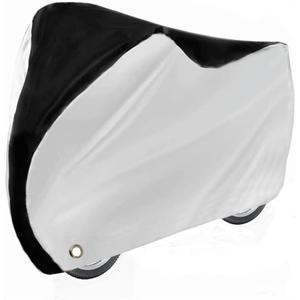 Bike Covers, Outdoor Waterproof Bicycle Covers with Lock Hole for Mountain Road Electric Bikes, 
White