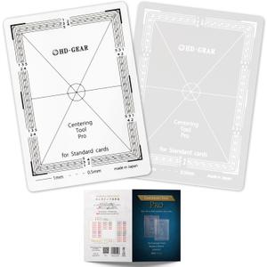 Centering Tool Pro Card Grading Kit PSA Pokemon Trading Cards TCG Black & White Set for Standard Size Cards