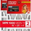 Filtrete ADP01-2PK-2 16x25x4 AC Furnace Air Filter, MPR 1000, Fits Honeywell and Lennox Devices, Micro Allergen Defense Deep Pleat, 2-Pack (Actual Dimensions 15.88 x 24.56 x 4.31), 2 Count