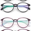 Many Kind of Reading Glasses for Men Women Spring Hinge Readers Clear Lens Computer Eyelgasses (S22: 2 Black 2 Purple)