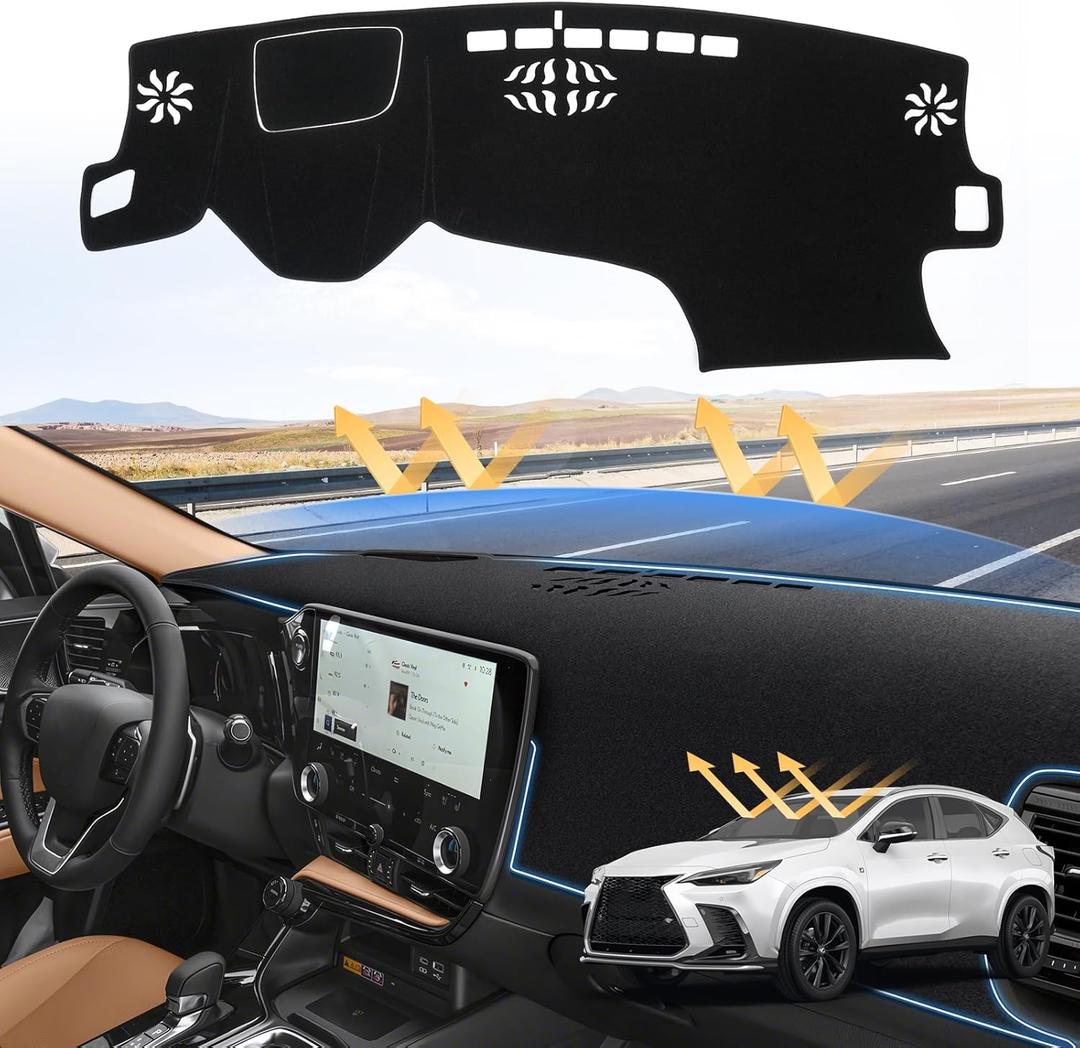 Sunsdrew Dash Cover for 2022-2025 2026 Lexus NX NX 250/NX 350/NX 350h/NX 450h+ Dashboard Cover Mat for NX Accessories Sunshade Nonslip Mesh Protector No Glare