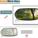 Left Driver Side Mirror Glass w/Heated Compatible for Honda CRV 2007 2008 2009 2010 2011 Heated Chrome Rear View Mirror Glass with Backing Plate and Cushion, Truck Mirrors 76253SWA315