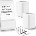 Thermal Labels for M110/M100/M220/M250,1.96x2.75(50x70mm) | Waterproof Sticker Paper Shipping Address Labeling Replacement with Self-Adhesive,110 Labels/Roll 3 Rolls White