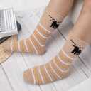 Mens Womens Fuzzy Socks Winter Warm Thermal Thick Boot Slipper Fluffy Sleeping Bed Sock for Christmas Gifts Unisex (Multicolor10)