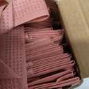 Sweetude 30 Pcs Thank You Gift Bags with Handles, Reusable Non Woven Foldable Goodie Bags Bulk for Graduation Teacher Appreciation Wedding Bridesmaid Favors(10 x 8 x 4 Inch,Leather Pink)