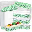 PAJIXANTHIC 100Pcs Mini Loaf Pans with Lids,6.8oz Rectangular Aluminum Foil Baking Pans Disposable Mini Cake Pans,St. Patrick's