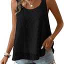 Womens Tank Tops Flowy Sleeveless Summer Boho Tank Top for Women Casual Crewneck Strap Lace Camisole Shirts M
