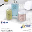 Avery Printable Round Labels with Sure Feed, 2" Diameter, Glossy Clear, 120 Customizable Labels (22825)