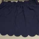 MakeMeChic Women's Plus Size Elastic Waist Scallop Trim Flowy Wide Leg Shorts (4X-Large Plus, Navy Blue)