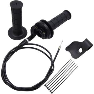 ELIFEPARTS 7/8" Throttle Accelerator Handle Grips: Compatible with 50cc, 80cc, 90cc, 110cc 125cc 140cc 150cc 200cc Dirt Bike, Mini Bike Throttle Assembly Throttle Cable and Motorcycle Throttle Assist
