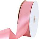 TONIFUL 1-1/2 Inch (40mm) x 100 Yards Rose Gold Wide Satin Ribbon Solid Fabric Ribbon for Gift Wrapping Chair Sash Valentine's Day Wedding Birthday Party Decoration Hair Floral Craft Sewing