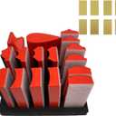 16pcs Hook and Loop Sanding Block Kit with 40pcs Sandpaper Sheets,Interchangeable Assorted Contoured Profile Sanding Pad Tools Set,Hand Sand Chassis for Wood Furniture,Auto Paint and DIY Crafts