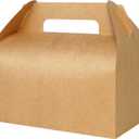 30 Pack 9x6x6 Large Gable Gift Boxes Brown Kraft Party Treat Boxes Disposable Lunch Box Togo for Treats Meals Cookies Favors Goodies Gifting Baked Goods