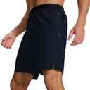 SNOWTEN Men's Running Active Shorts - Lightweight Quick Dry Gym Sports Tennis Short Single Zipper Pocket for Essentials,3XL
