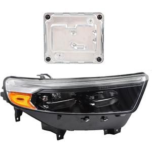 RH W/Ballast Module Headlight Fit for 2020-2024 Ford Explorer XLT/Limited Full LED Headlamp Assembly Right Passenger Side W/O AFS FO2503397 LB5Z13008BB
