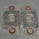 2 PCS Exhaust Manifold Elbow Riser Gasket, OEM #27-864850A02 27-864850A1 for Mercruiser Riser Gasket Replacement, Dry Joint Full Flow Gasket Fit for MerCruiser 4.3L 5.0L 5.7L 6.2L V6 V8