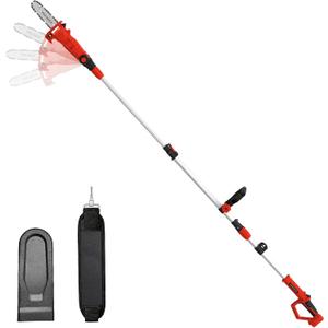 SHOHO Cordless Pole Saw Compatible with Milwaukee M18 Battery (Tool Only) | 8-Inch Electric Pole Saws for Tree Trimming, Extension to 14.8-Ft, Auto Lubrication System, 4-Angle Adjustable Head Pole Saw