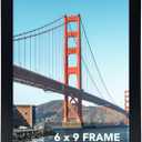OMISHE 6x9 Picture Frame Black for Wall Hanging or Tabletop, 6 x 9 Frame Wall Mounting Horizontally or Vertically, 6 by 9 Wall Gallery Photo Frames, Black