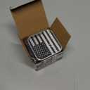 Aluminum American Flag Trailer Hitch Cover for 2 Receiver, CAR-WASH-Safe, Heavy-Duty Rubber Base, Rust-Proof Tow Hitch Covers, UV-Resistant Flag Hitch Cover (Chrome)