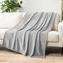 Faux Fur Throw Blanket  50" x 60" Double Sided Cozy Plush Blanket for Sofa, Couch, Bed, Chair  Functional Stylish All Season Soft Fluffy Luxury Machine Washable Blankets  Snow