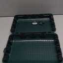 Outdoor Waterproof Electrical Box, Large Extension Cord Cover (9.05x6.61x2.67inch) Plug Protector Cable Connection Safety Box IP54 Water-resistant for Power Strip, Holiday Light and Decorations, Green