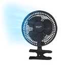 Comfort Zone Portable Clip on Stroller Fan, 6 inch with Fully Adjustable Tilt, Quiet 2 Speed Bedside Fan, Mini Desk Fan, Table Fan, Easily Clip on to Desk, Stroller or Bedroom Nightstand, Black