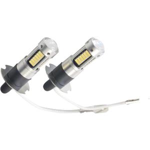 2PCS H3 LED Fog Driving Light Bulbs Kit Super Bright DRL 8000K White Car Fog Light Lamp
