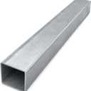 2" x 2" Hot-Dip Galvanized Steel Square Tubing, 50mm x 50mm Metal Tubing, 0.079" Wall Thickness x 19.69" Length (2mm x 500mm), 1 PCS for Construction & Industrial Use