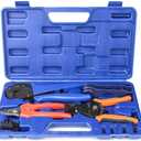 iCrimp Solar Crimping Tool Kit for Solar Panel Installation, All in One Solar Tool Set with Solar Crimper, Wire Cutter, Wire Stripper and Solar Connector Spanners