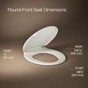 KOHLER K-4775-96 Brevia Round Toilet Seat with Quick-Release Hinges And Quick-Attach Hardware For Easy Clean, Biscuit