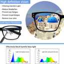 4 x SIGVAN Blue Light Blocking Reading Glasses for Men Women Computer Spring Hinge Readers Square Frame Glasses 5 Packs (5 Black, 1.5)