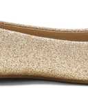 DREAM PAIRS Women's Sole-Simple Wide Width Flats, Ballerina Walking Flats, Comfortable Slip on Shoes (5.5, Gold/Glitter)