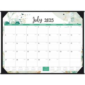 2025-2026 Desk Calendar - Desk Calendar Large 22'' x 17'', from July 2025 to December 2026, 18 Monthly Desk/Wall Calendar, Desk Calendars 2025-2026 Large Space for Writing with Protect Corner (Green)