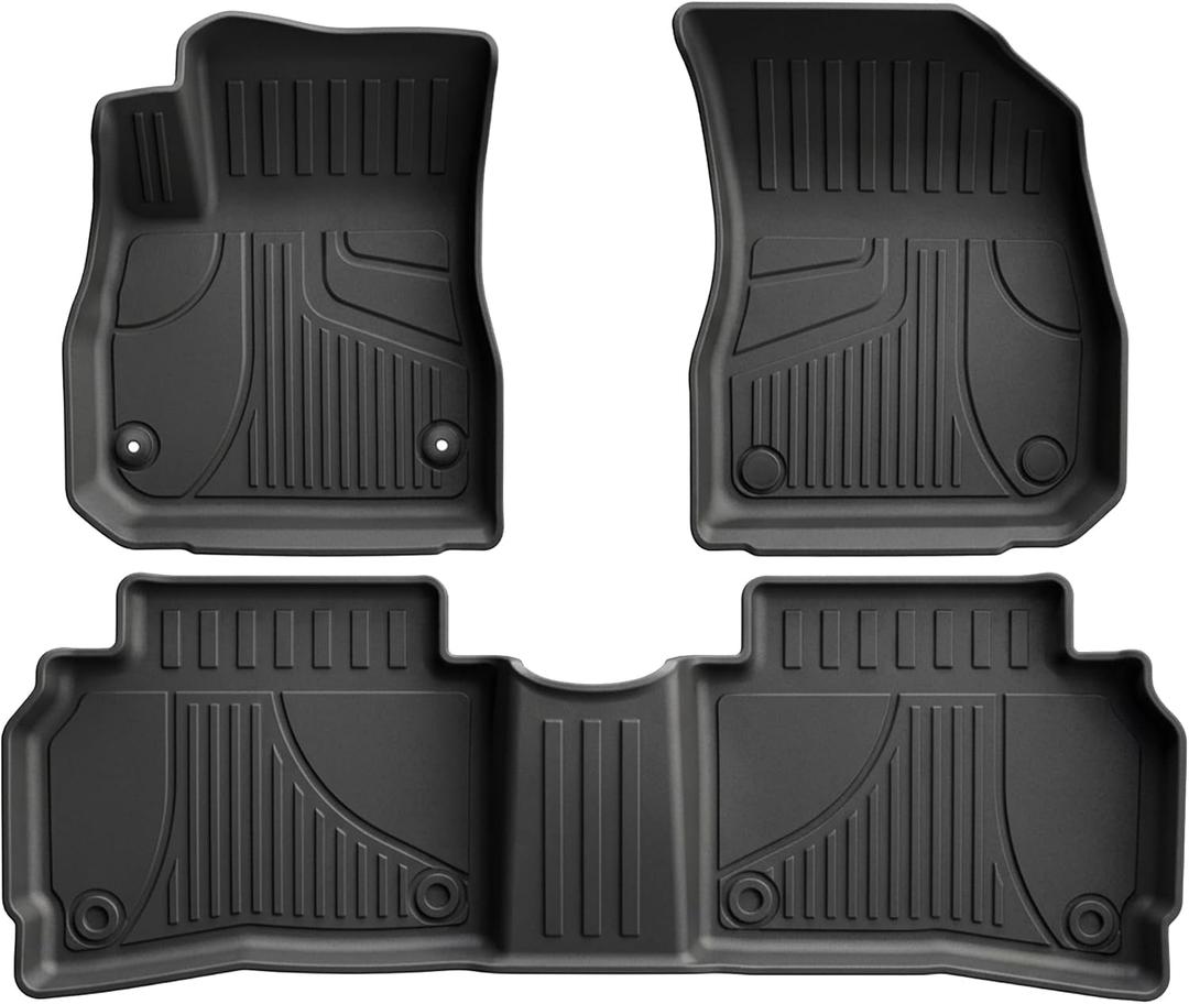 AOMSAZTO Floor Mats for Chevy Malibu 2016-2025 - 1st and 2nd Row All Weather Protection Car Liner for Chevrolet Malibu Accessories