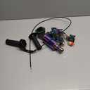 YOXUFA VM22 26mm Carburetor Exhaust Pipe Muffler Stage 2 Kit for Predator 212cc 224cc 196cc Coleman CT200U BT200X Baja MB200 KT196 Go Kart 6.5HP GX160 Engine Parts Mini Bike Throttle Assembly (colour-plated)