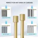 Curtain Rods for Windows 72 to 144 Inches, Adjustable Black Curtain Rod for Outdoor 1 Inch Heavy Duty Modern Window Rods with Aluminum End Caps for Farmhouse Kitchen Bedroom Living Room