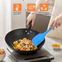 Silicone Spatulas, Food Grade Silicone, 11 inch Rubber Spatula with Stainless Steel Core Designed for Cooking, Baking, Mixing Batter, Making Cookies,Heat Resistant Up to 600 (4 Piece) (Multicolors)