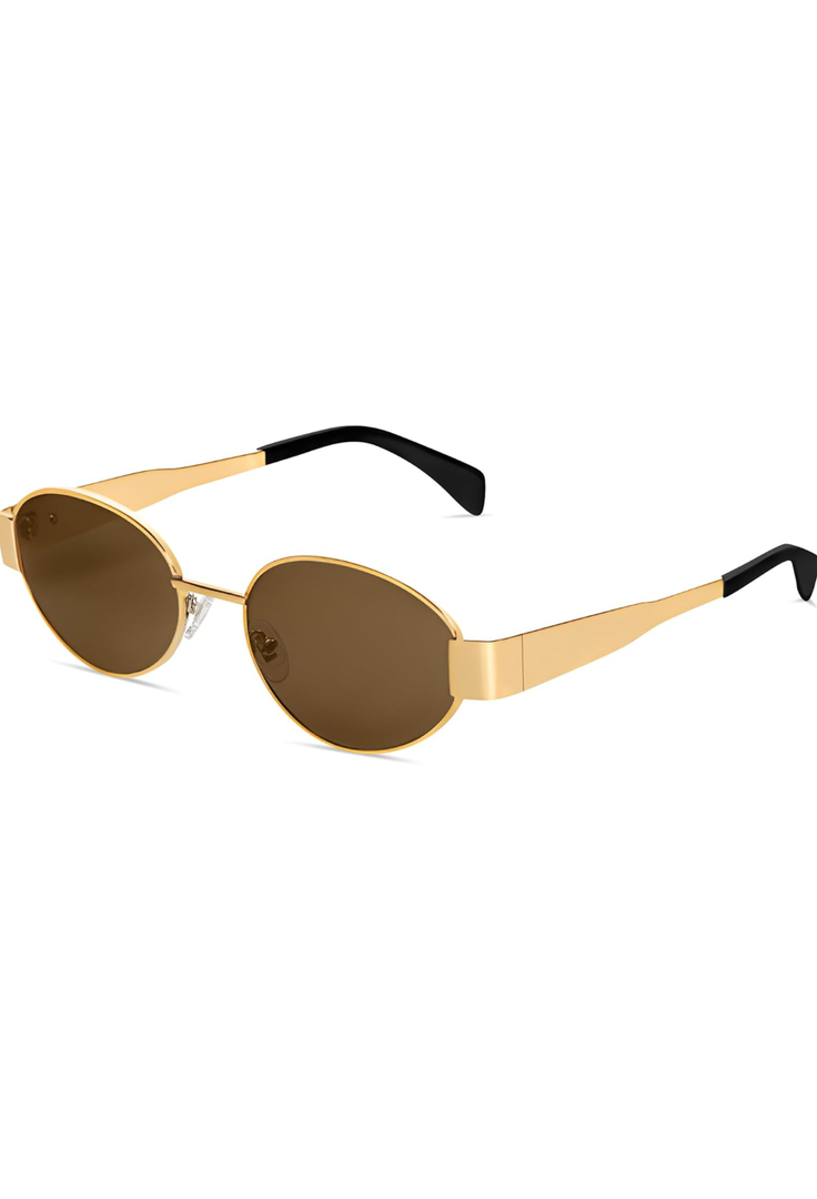 BUTABY Retro Oval Sunglasses for Women Men Designer Trendy Sun Glasses Classic Shades UV400 Protection