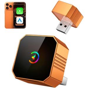 Wireless CarPlay Adapter for iPhone & Android Wired to Wireless CarPlay & Android Auto Plug and Play Fast Auto Reconnect Stable Control Compatible for iOS 10+ & Android11+ Subwoofers