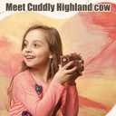 BBTO 1 Pcs Felt Highland Cow Gift Car Air Freshener Clips, Funny Handmade Air Fresheners, Cute Highland Cow Car Accessories, Ornament Vent Decor for Women Men, Christmas Party Gift (Brown)