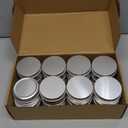 TUZAZO 24Pack 2 Oz Aluminum Tin Cans with Screw Lid and Labels, Refillable Travel Sized Cosmetic Containers Small Tins for Salves, Lotion Bars, Beard Balms, Candles