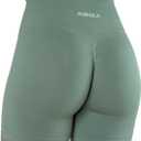 AUROLA Intensify Workout Shorts for Women Seamless Scrunch Short Gym Yoga Running Sport Active Exercise Fitness Shorts (Medium, Iceberg Green)
