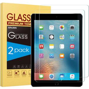 SPARIN 2 Pack Screen Protector for iPad 6th 5th Generation/iPad Air 2 9.7 inch, Tempered Glass Compatible with Apple Pencil