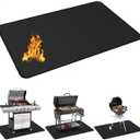 48 x 30 inch Under Grill Mats for Outdoor Grill, Double-Sided Fireproof Deck and Patio Protector Mat, BBQ Mat for Under BBQ, Waterproof Oil-Proof Grill Floor Pads Fire Pit Mat Fireplace Mat