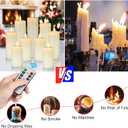 Flameless Flickering Battery Operated Candles 9PACK Real Wax Pillar LED Candles with 10-Key Remote Control and 24 Hours Timer for Wedding, Party, Home Decoration (Ivory)