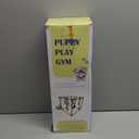 Dewonch Puppy Play Gym with 8 Hanging Toys, Small Dogs Indoor Jungle Gym, PVC Frame with Bungee Straps Enrichment Activity Center