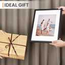 Upsimples 11x14 Picture Frame Set of 5, Display Pictures 8x10 with Mat or 11x14 Without Mat, Wall Gallery Photo Frames, Black