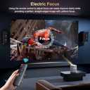 [Electric Focus]Projector with WiFi and Bluetooth, Native 1080P 15,000 Lumens 4K Supported, Agreago Outdoor Movie Projector for Home Theater UP to 300", for iOS/Android/Laptop/TV Stick/HDMI/USB