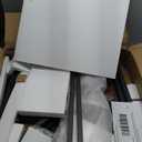 Large Printer Stand with Power Outlet, with Storage Shelf, 2 Tier Rolling Printer Cart with Industrial Wheels, 23.6 x 23.6 Inches Printer Table for Home Office,Rustic Brown