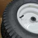 GICOOL 13x5.00-6 Rubber Lawn Mower Tire and Wheel, 2 Pcs Replacement 13x5-6nhs Riding Mowers Lawn Pneumatic Tire with Bearing Bore 3/4" & 5/8", 3" -4.5" Centered Hub